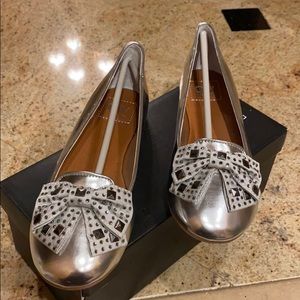 Silver girls flats size 4